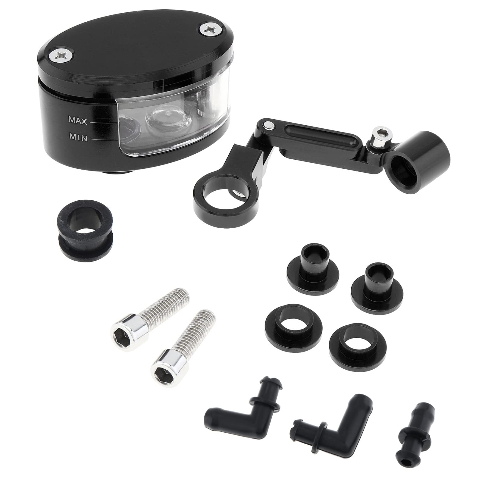 Windance Réservoir universel de liquide de frein et d'embrayage pour motocyclette (Noir)