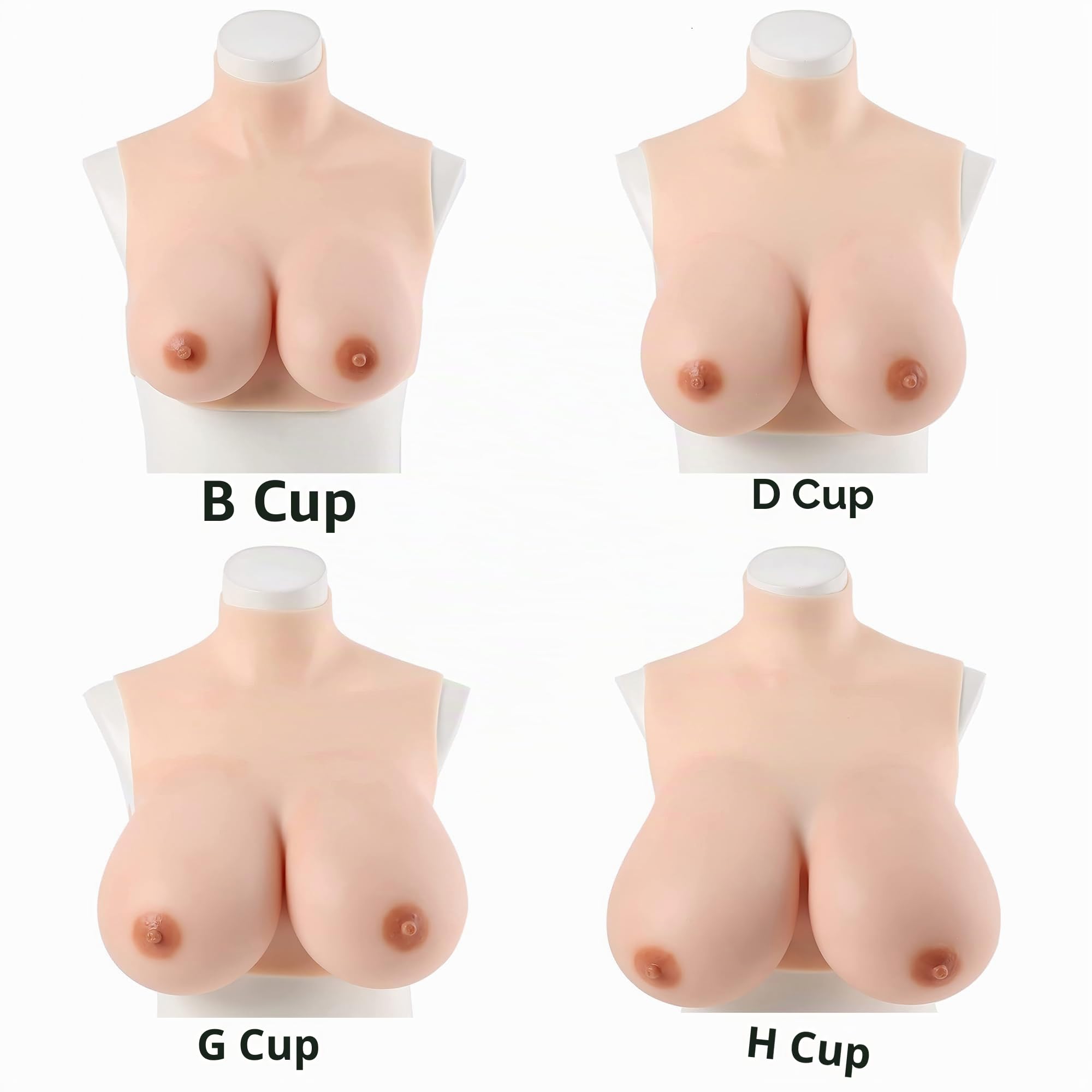 Silikon Brüste Silikonbrüste Crossdresser Fake Brüste Künstliche Brüste B-H Cup Cosplay(Baumwoll B cup,Gelb)