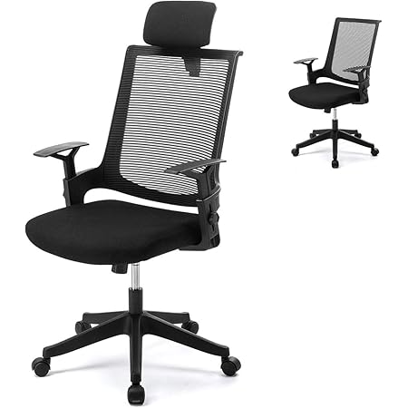 Amazon Co Jp サンワダイレクト オフィスチェア メッシュ ハイバック アームレスト ヘッドレスト ブラック 150 Sncm020bk 文房具 オフィス用品