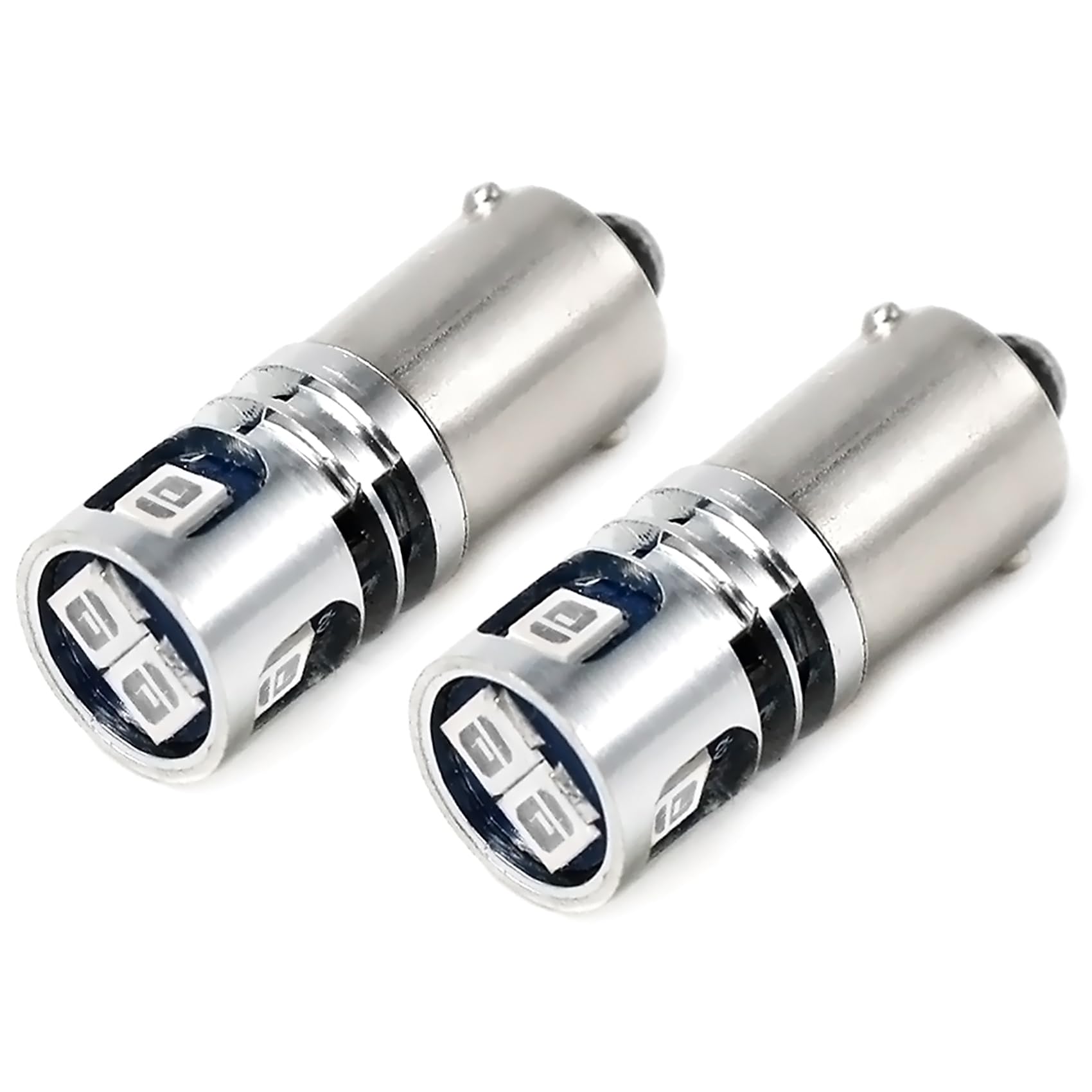PHINLION BA9S Blue LED Light Bulbs, Super Bright 2835 5-SMD Miniature BA9 1816 1889 1895 64111 H5W H10W LED Replacement for Car Interior Map Dome Reading Instrument Panel Lights, Pack of 2