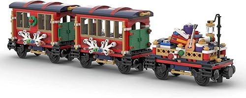Miniatura 2 de JoySeed Kit de construcción de carros adicionales de tren de Navidad compatible con Lego 10254 Creator Ideas - 575 piezas MOC-79236