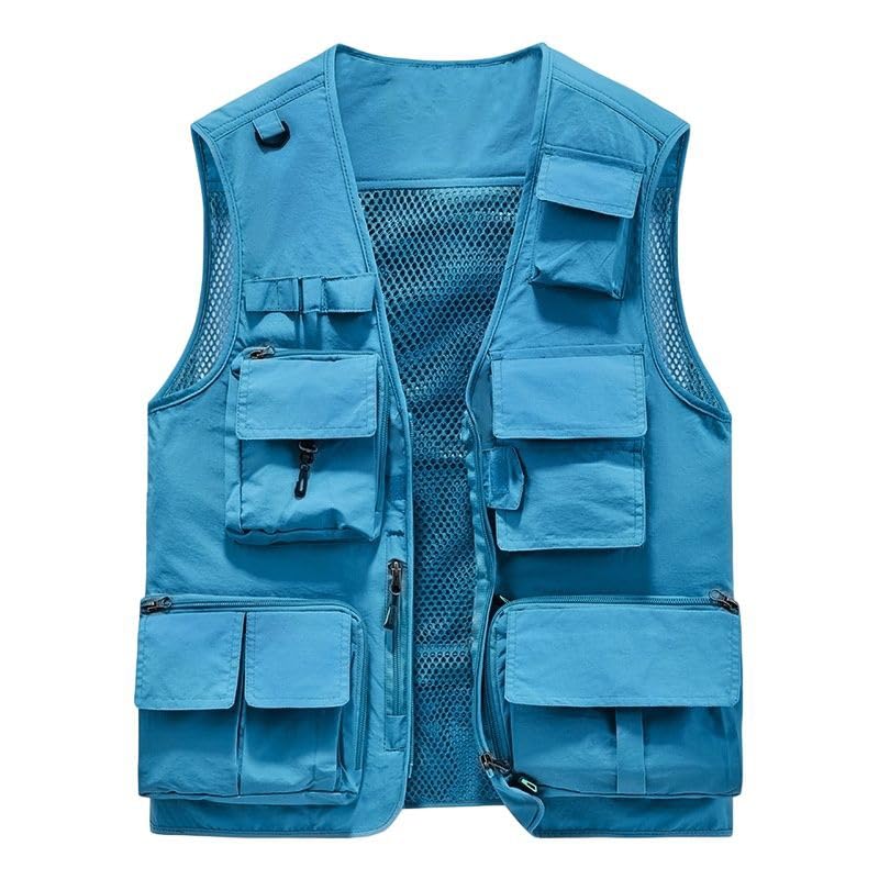 Gilet cargo léger en nylon homme coupe ample pour libérer vos mouvements