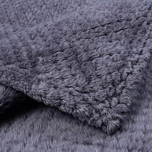 Image of Warm Soft Fuzzy Dog or Cat Blanket, Plush Fleece Throws for Puppy, Kitten, Medium, Large Dogs - Purple (M /32 inch x 40 inch)