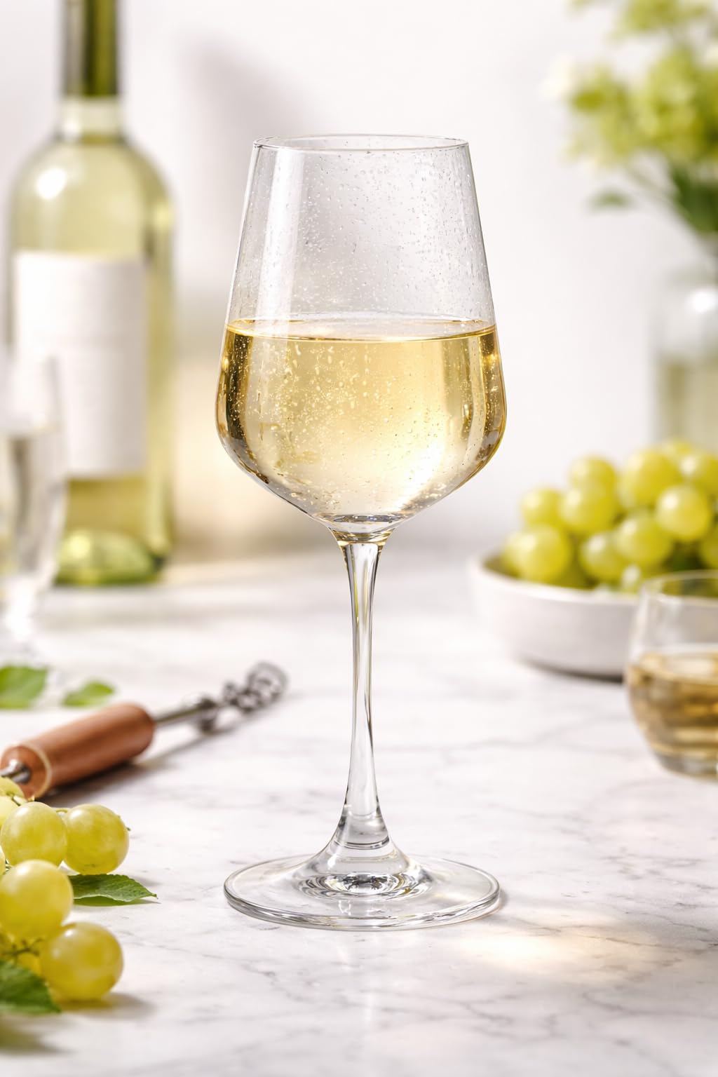 6 Copas de Vino Agora | 440 ml | Envio 24h - Perfectas para Uso en Casa, Restaurante y en Fiestas, Ligeras y Resistentes (44 cl, Transparente)