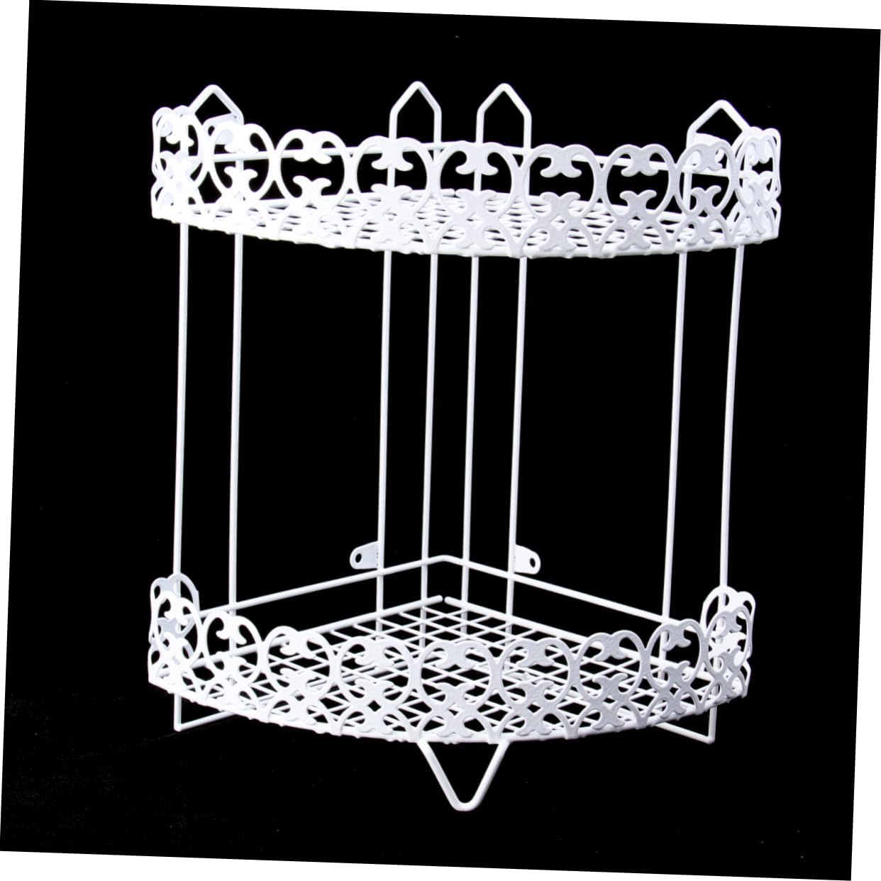 Ciieeo Wall-Mounted Corner Storage Rack Multi-Layer Iron Bathroom Shelf No Drilling Decorative Triangle Organizer for Small Spaces 31x20.5x20.5cm