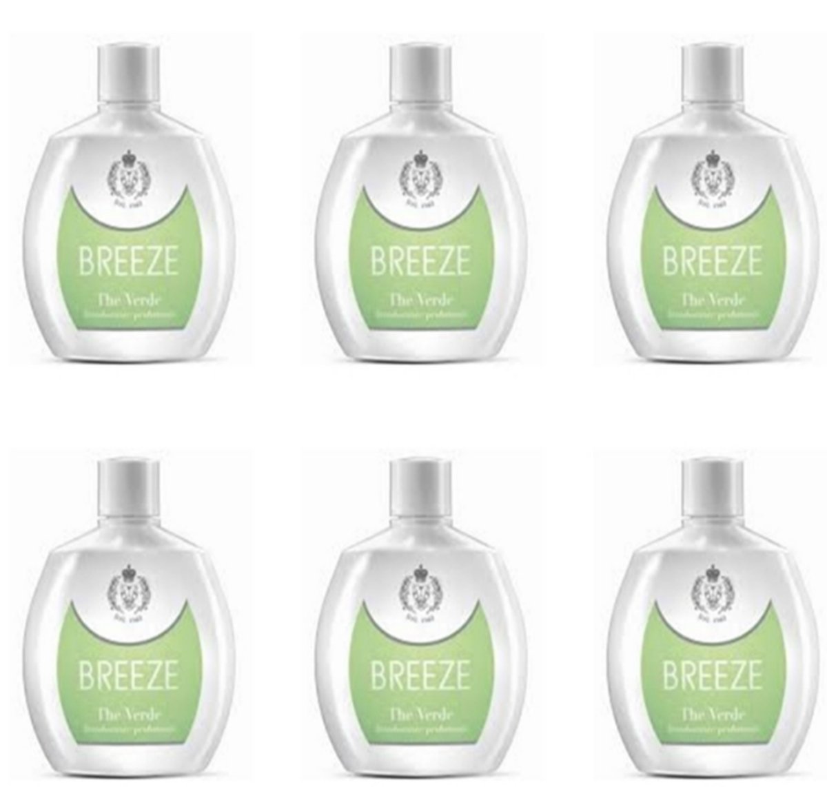 6 Dezodoranty Breeze Squeeze Dezodorant Pachnący Zielony do ciała