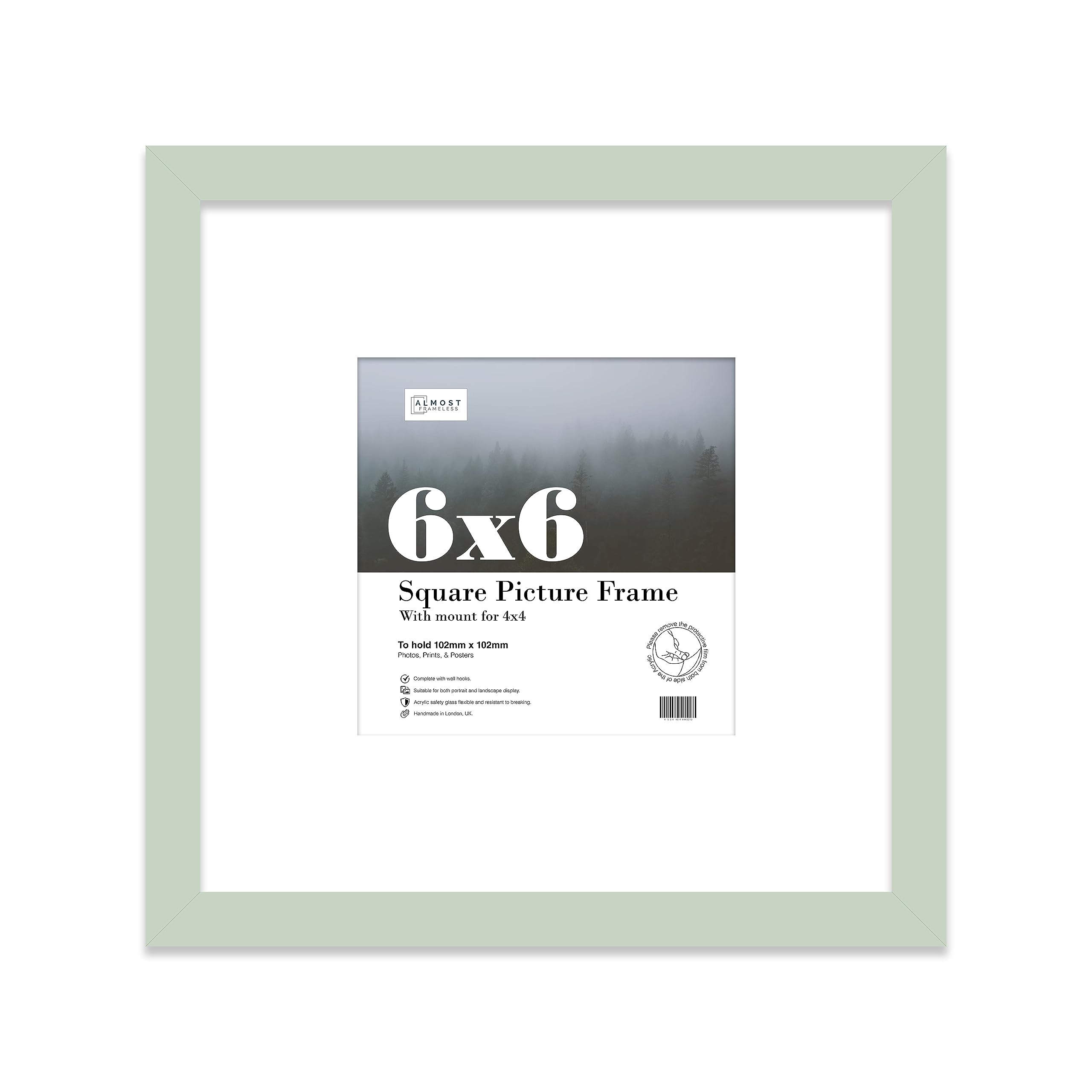 11X11" Light Blue Picture Frame11X11" Square Frame With 10X10" Mount For 11X11"/10X10" Pictures Moderrn Style Thin Edge1 Pack from B&Q