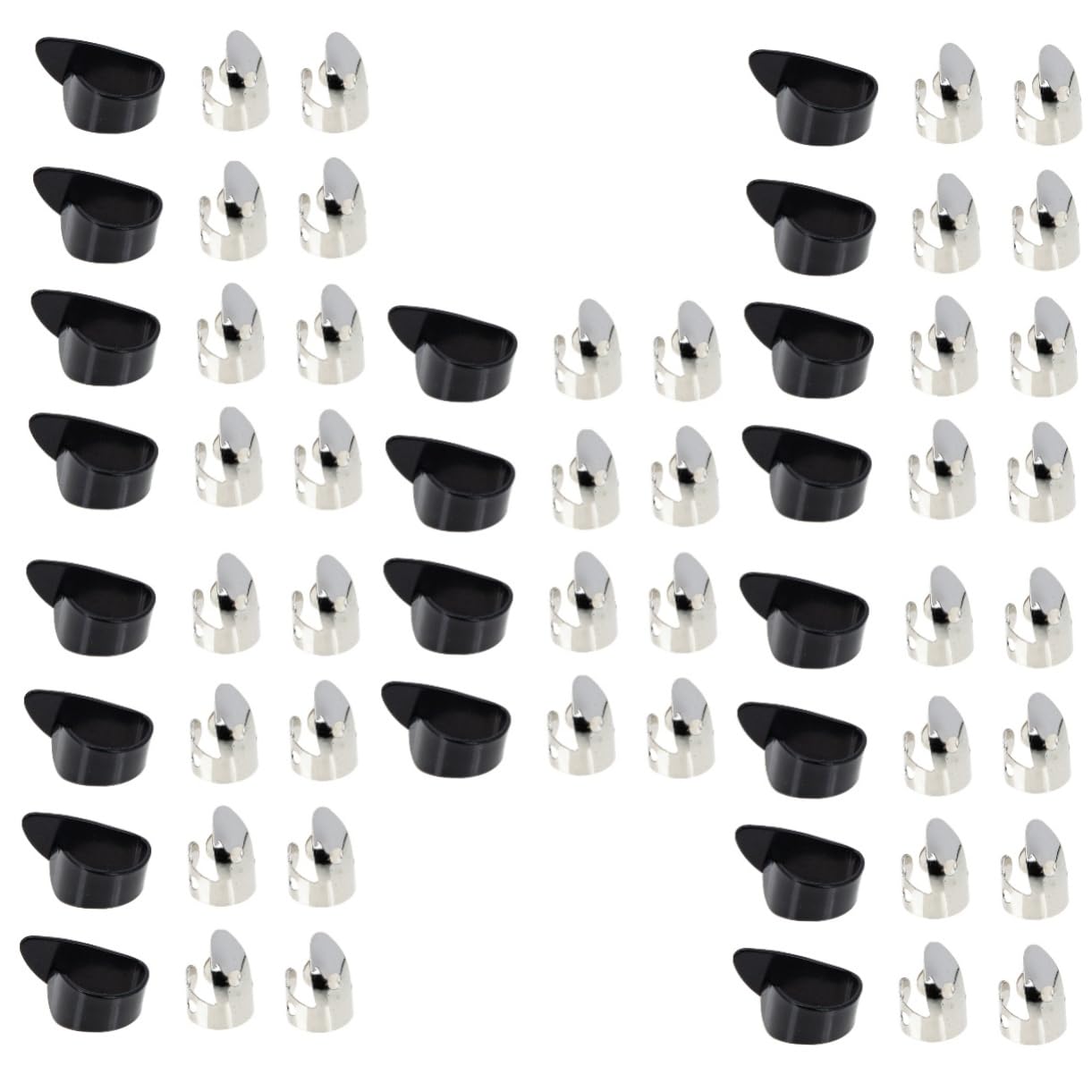 BESTonZON 5sets Per Metallo Per Chitarra Plettri Regolabili Per Pratica Musicale Adatti Per Chitarre Elettriche Acustiche e Classiche Comfort e Sicurezza Per Musicisti