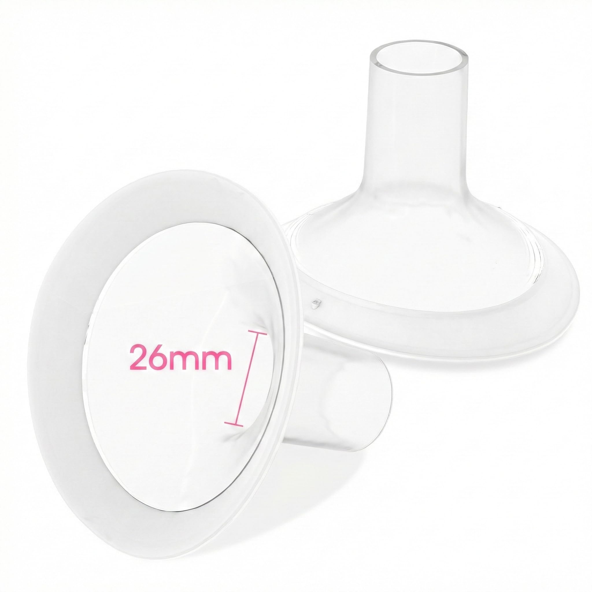26mm Flange Inserts for Medela Breast Pump, 2pcs Medela Nipple Shields Compatible with Pump in Style, Symphony, Hand Pumpt Parts for Breastfeeding