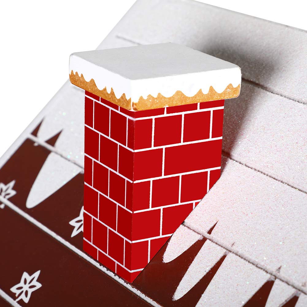 BAKAJI Calendrier de l'Avent de Noël en bois avec 24 tiroirs numérotés pour surprise, décorations de Noël, maison