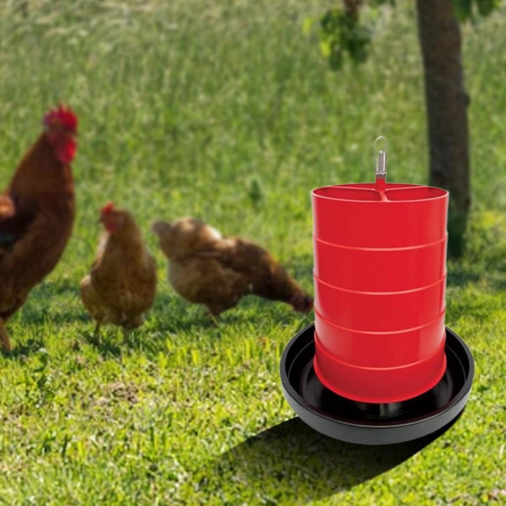 Abbeveratoio e mangiatoia per pollame di alta qualità con manico, design anti-fuoriuscita, materiale PP per polli, anatre, oche, 40 cm