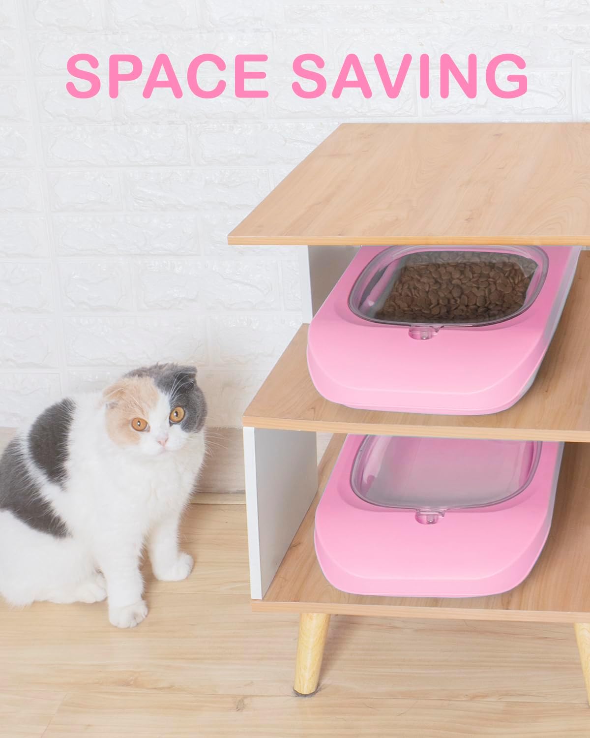 10-13 Lbs Dog Food Container, Collapsible Pet Food Storage Containers with Airtight Lid, Pet Food Scoop and Silicone Dog Bowl, Dog Food Storage Container Dry Food for Dog, Cat Pink image 4 of 9 B0CN9DK753