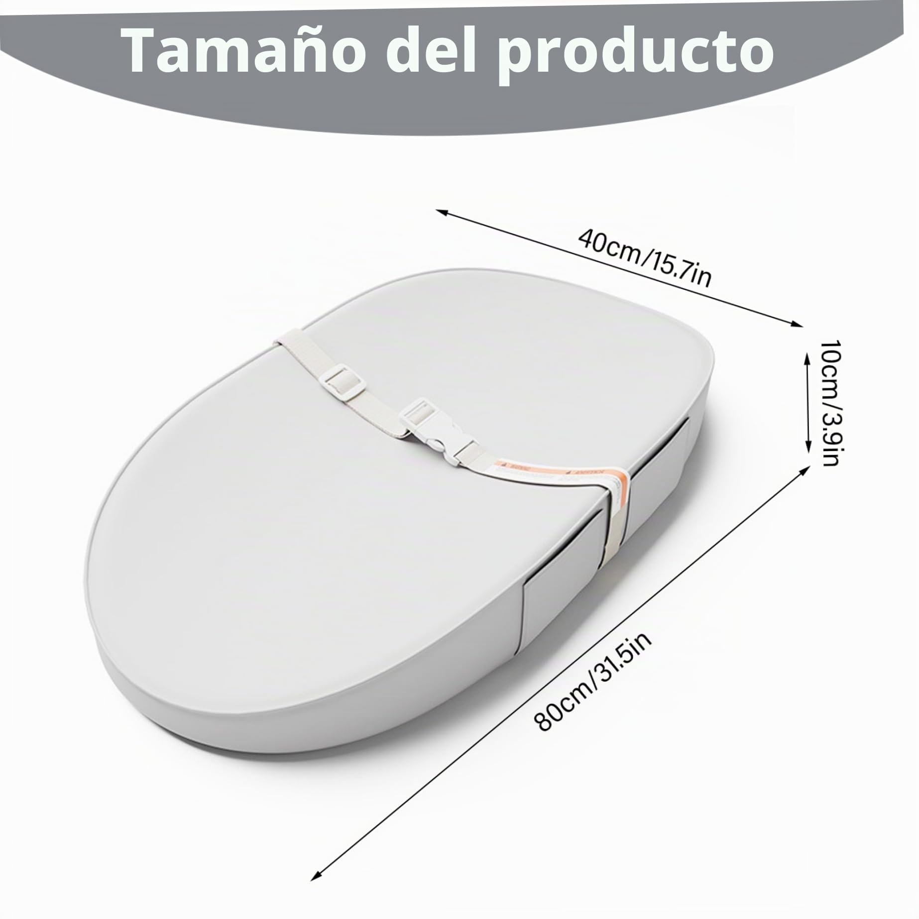 Cambiador para cómoda de 31.5 x 16 pulgadas, impermeable, suave para la piel, de PU, con hebilla de seguridad, fácil de limpiar, almohadilla de esponja suave y elástica para padres primerizos.
