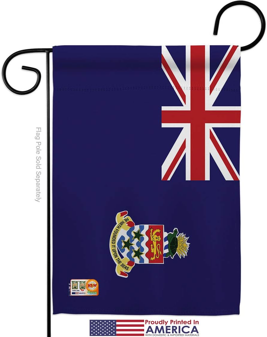 Cayman Islands Garden Flag Set Wall Holder Regional Nationality Nation International World Country Particular Area Small Decorative Gift Yard House Banner Made In USA 13 X 18.5