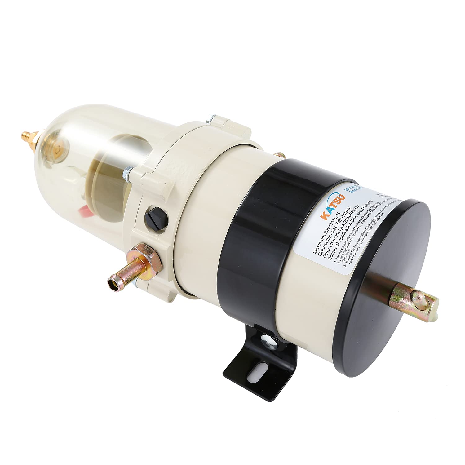 KATSU Filtro Carburante, Separatore d'Acqua per Filtro Carburante Diesel FG900 F900 per Motori Diesel Marine Barche Trucks Trattori Generatori Elettrici 482721