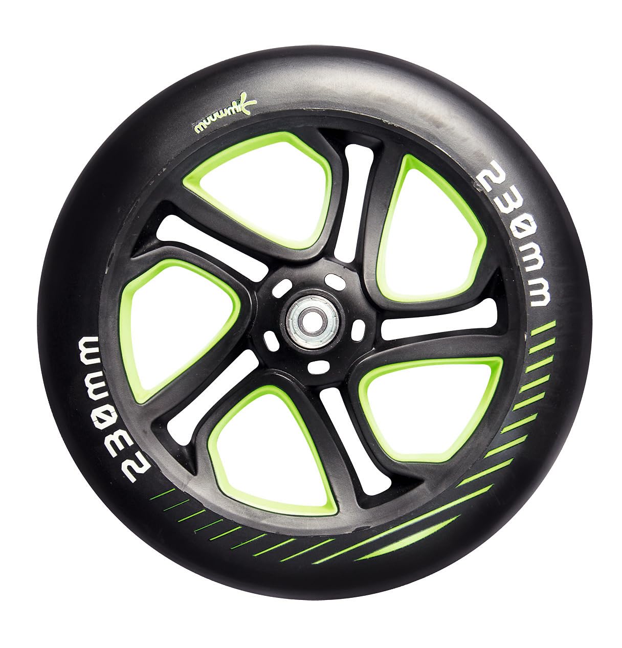 muuwmi Aluminium Scooter Pro – Tretroller, 230/205 mm, ABEC 7, GS-geprüft, höhenverstellbar, XL-Deck, BMX-Lenker