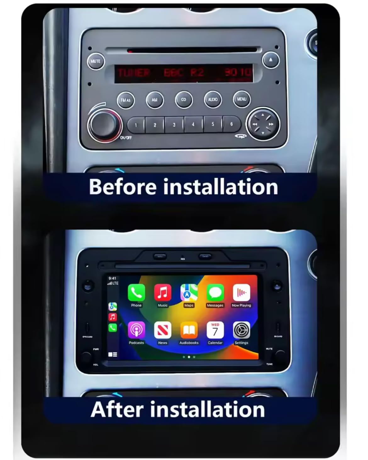 CTB Car tablet Android per ALFA 159 - BRERA Apple Carplay android auto wireless integrato 2006-2011 4GB di ram 32GB di rom 6"2 pollici GPS autoradio navigatore WI-FI Bluetooth MirrorLink