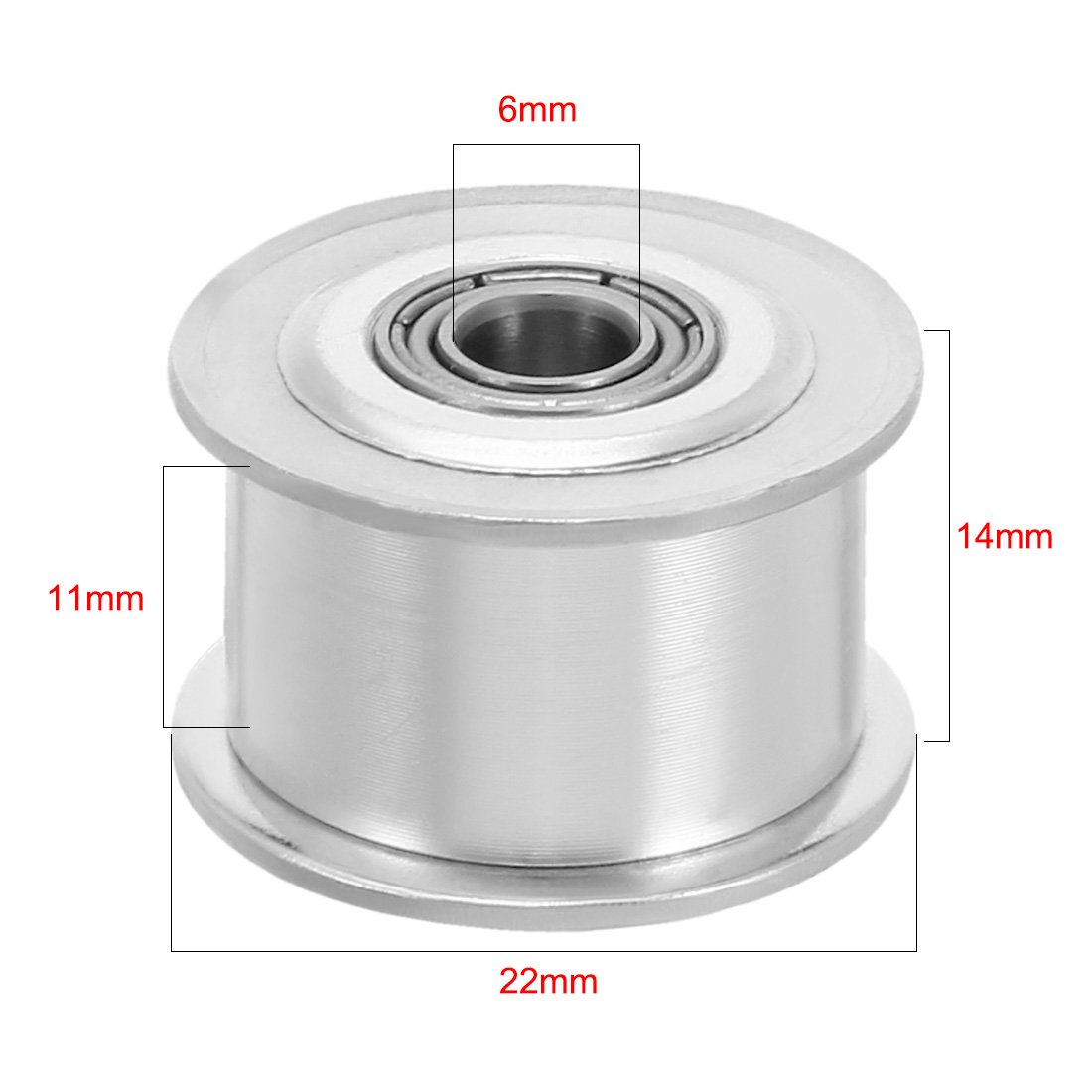 Aexit Aluminio Polea loca Brida Rueda síncrona 3 M 20T 6 mm taladro orificio 10 mm Sincronización