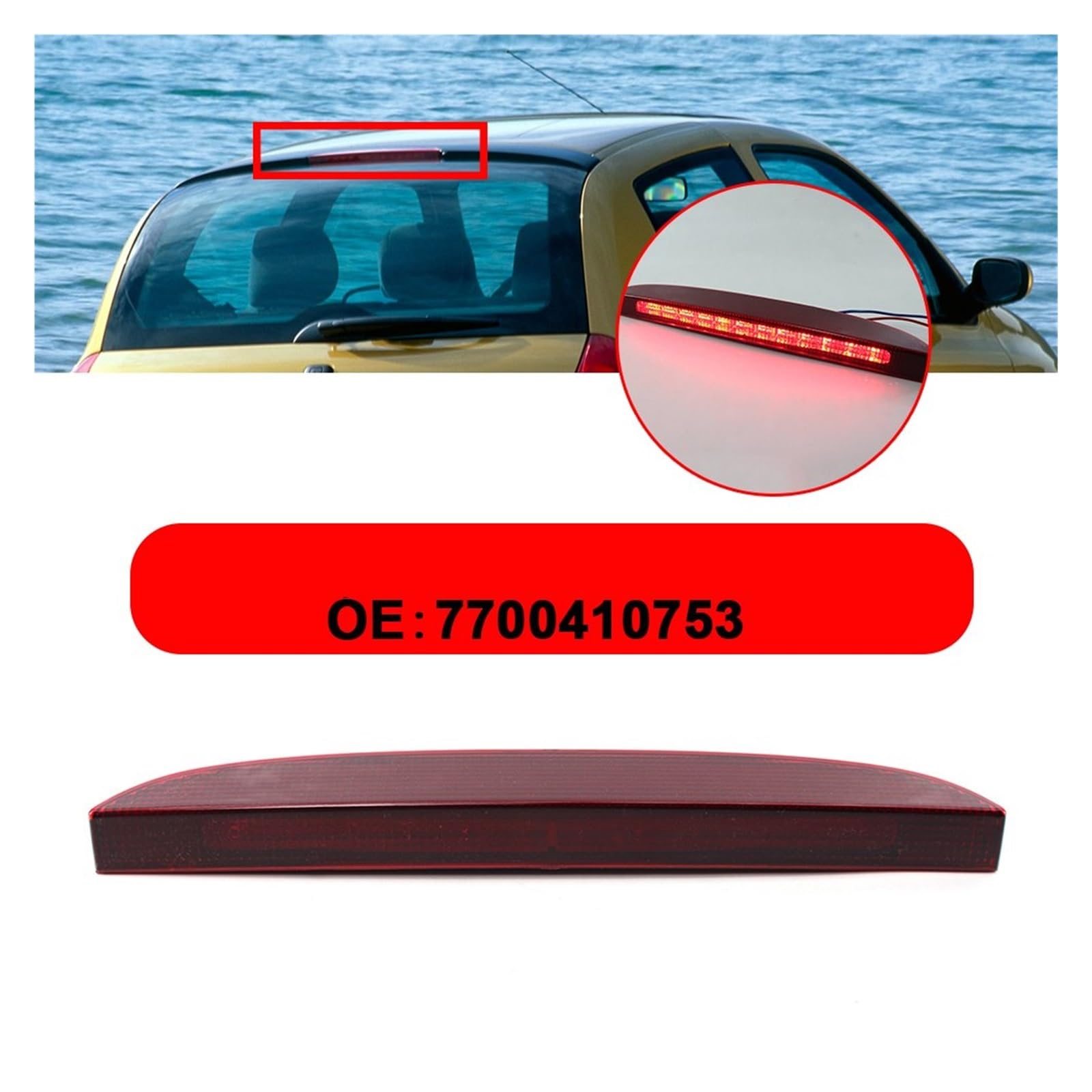 Terza Luce di Stop Posteriore, Terza Luce di Stop Posteriore, per Clio 1998-2005, luci di Segnalazione di parcheggio per Auto, promemoria e avvertenza