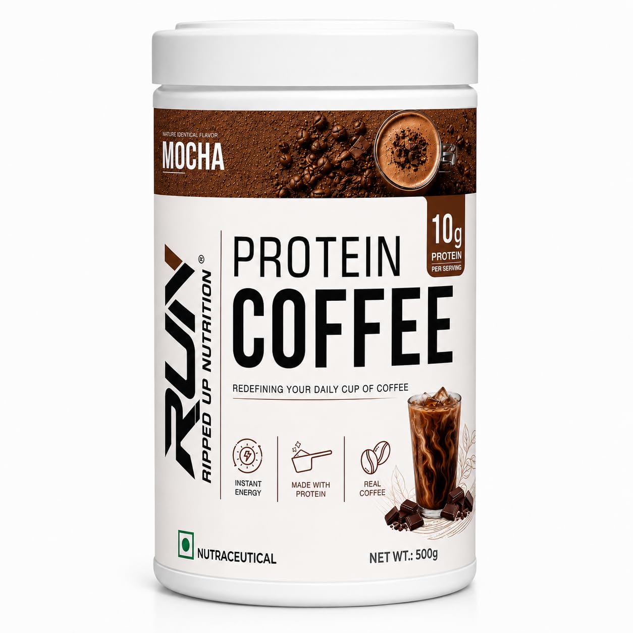 Ripped Up Nutrition Protein Coffee 500g | Over 10g Protein per Serving | Whey Protein Instant Drink | Low Fat & Low Carb | For Men & Women (Hazelnut) — Amazon image 9
