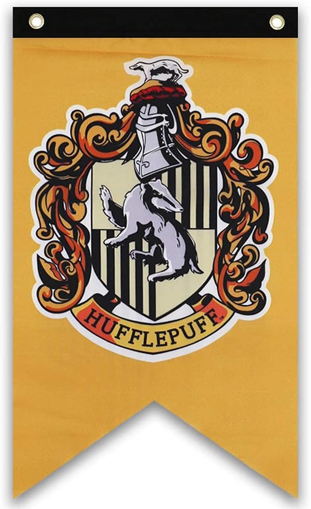 Guoshi Harry Potter Hufflepuff Wall Banner - Hufflepuff Flag 50 x 30 inches - Amazing Gift for All PotterHeads - Unique HP Collectible Accessories
