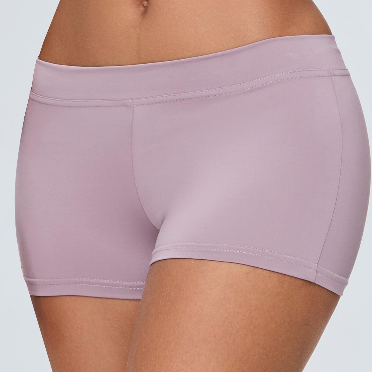 SUPRNOWA Boy Cut Low Rise Booty Shorts - Spandex Active Dance Yoga Workout Fitness Shorts for Women - Image 3