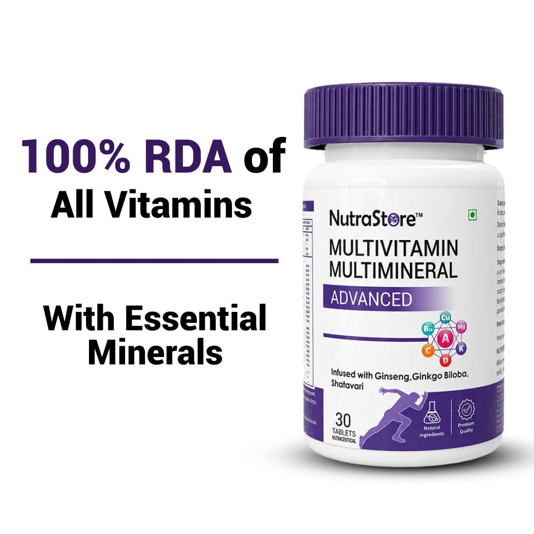 NutraStore Multivitamin Advanced Tablets for Men & Women | 30 Veg Tablets | Multivitamin Tablet For Men and Women | 25+ Nutrients — Amazon image 3