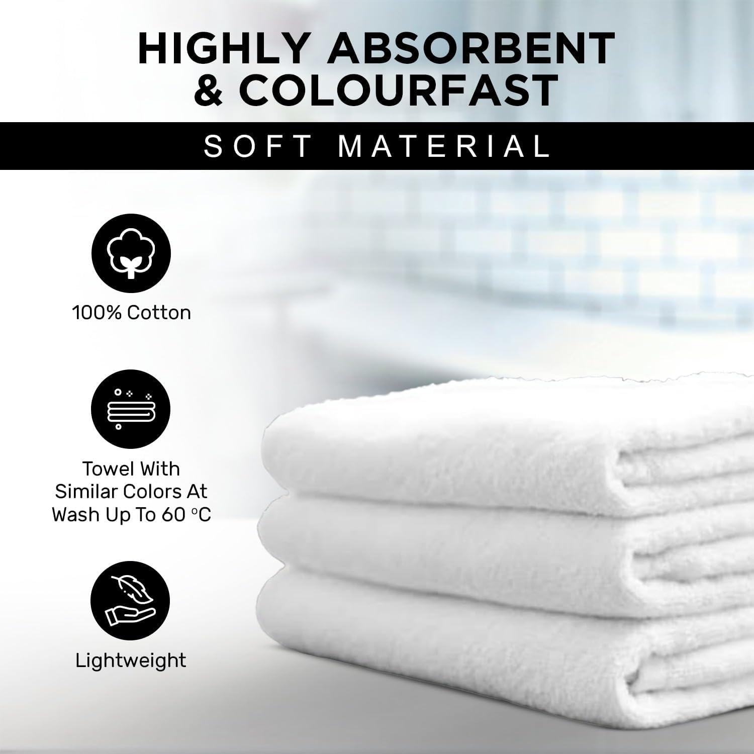 Badetuch Duschtücher Handtücher Saunahandtuch-Set Badehandtücher 100% Frottee Baumwolle 500g / m² | 50x100 cm oder 70x140 cm Grau, Schwarz, Lila oder Weiß (10er Set Weiß, 70x140 cm)