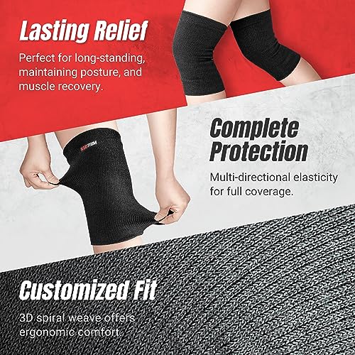 NeoTium Thermal Ankle Warmers & Knee Warmers (M) – Joint Pain Relief & Circulation Support, Ideal for Arthritis & Recovery (Pack of 2 Each)2