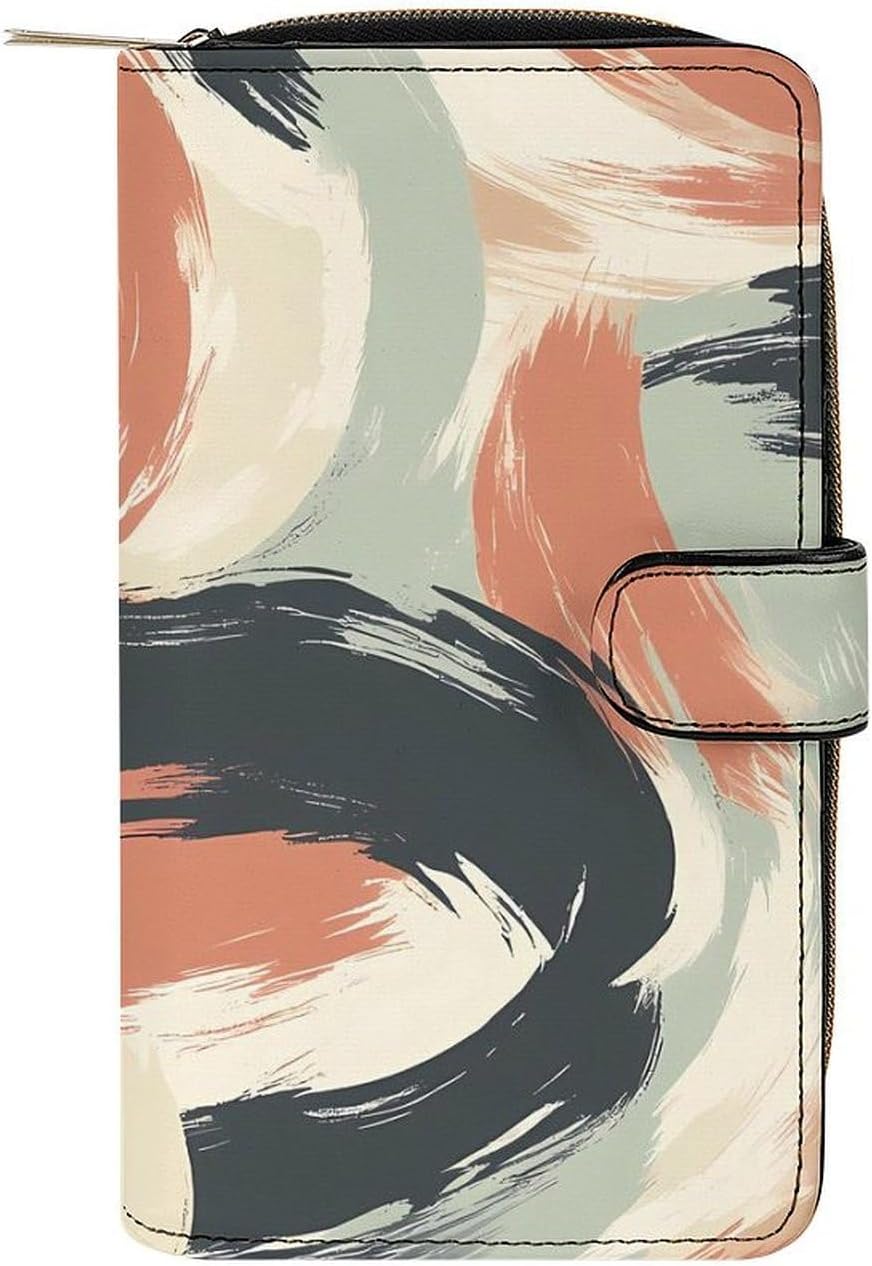 Modern Minimalism Art Swirl Womens Wallet for Men Slim Purse Clutch Handbag with Card Holder