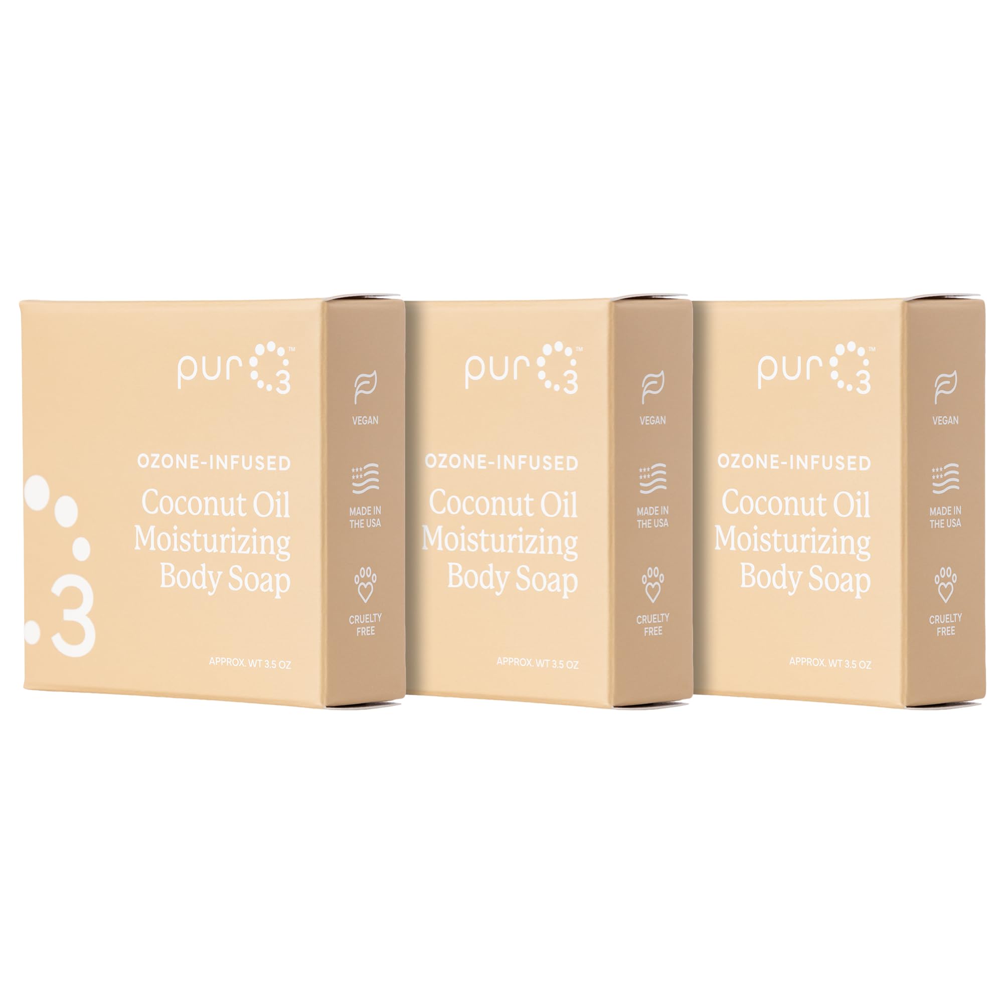 O3 SOAP 80g 3個セット Amazon.com : PurO3 Ozonated Coconut Oil Soap 3-Pack – Handcrafted
