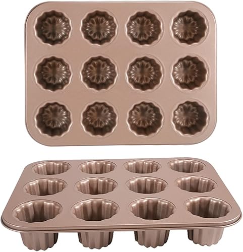 Miniatura 9 de CGGYYZ Molde de acero al carbono para pasteles, moldes antiadherentes de 12 cavidades para panecillos, herramienta para hornear mousse de postre,