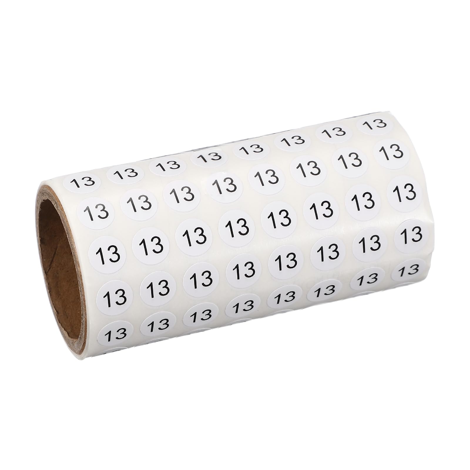 PATIKIL 1000pcs 0.4" Number Stickers, Mini Number 13 Sticker Numbers Labels Round Small Vinyl Self Adhesive Label Circle Decals 1 Roll Dots for Photo Album Poster Organize Inventory, Black
