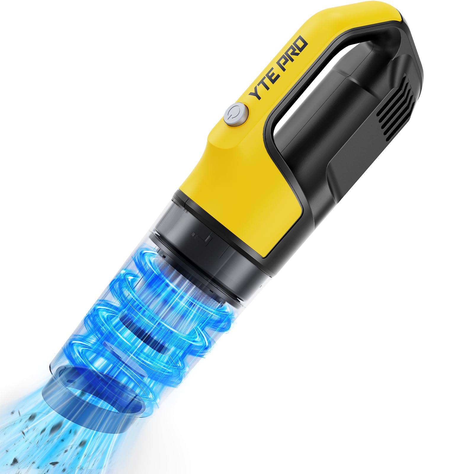 YTE PRO Handheld Vacuum Cleaner Cordless Car Vacuum Cleaner 10KPa 20 Mins Runtime Powerful Car Vacuum Lightweight Portable Hand Held Vacuum for Home/Pet/Car, Yellow