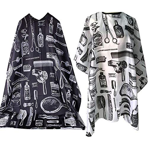 2 Pack Hair Cutting Cape with Snap Closure - Barber Salon Capes for Hair Stylist, Waterproof Washable Haircut Cape for Adults/Kids,60