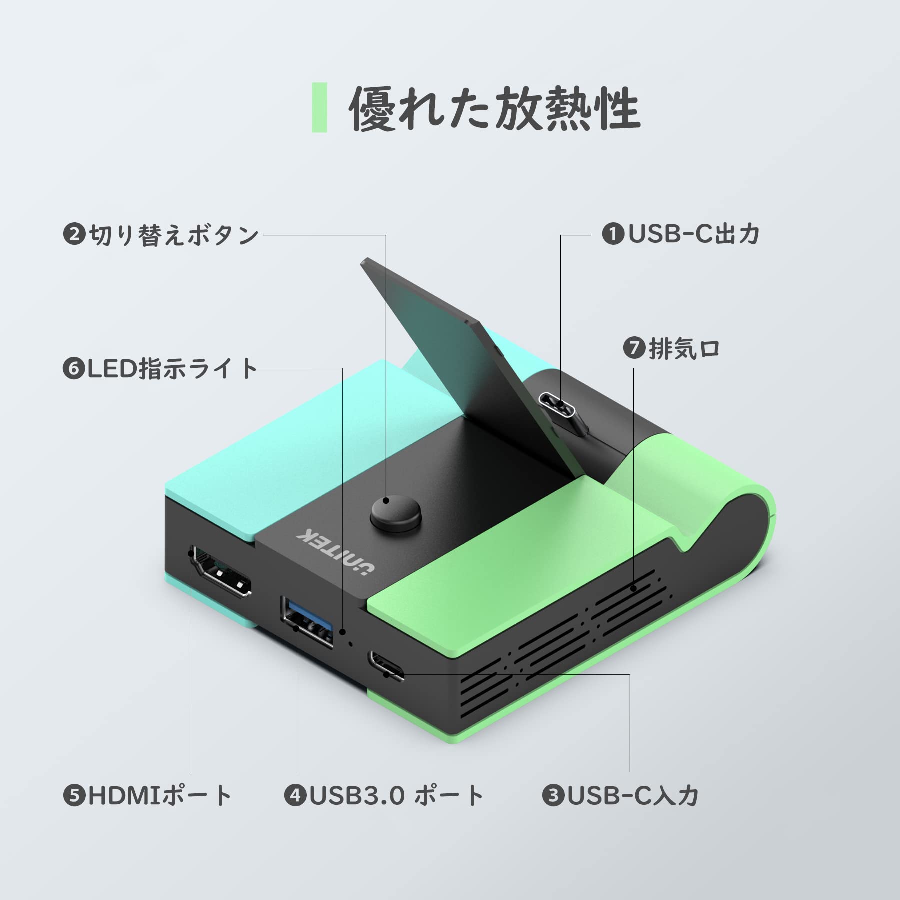 Nintendo Switch 本体と3in1多機能 switchドック Amazon.co.jp: 3in1多機能switchドック Unitek 充電しながら