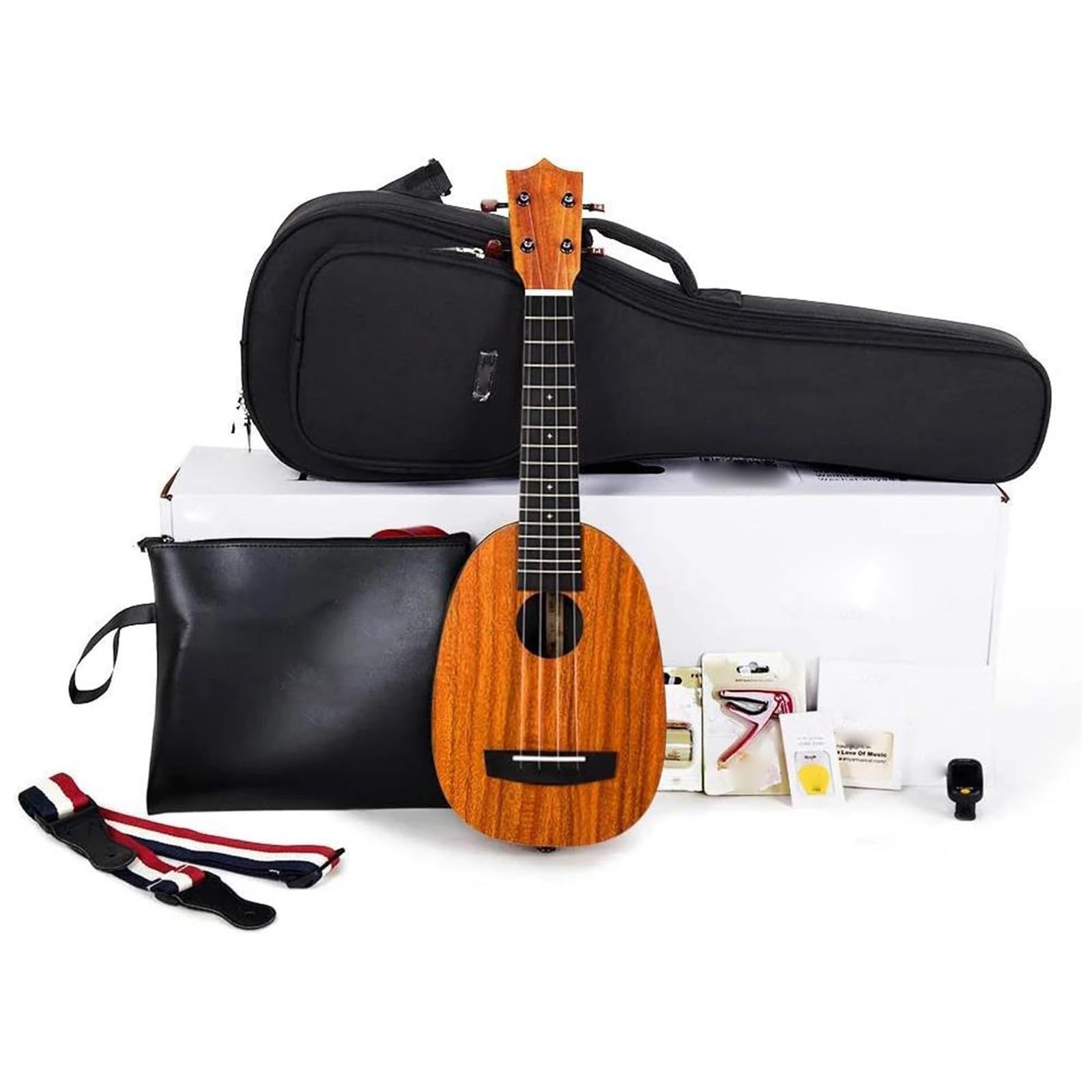 Ukulele Instrumenty Muzyczne 21 Calowe Akustyczne Ukulele 4 Strunowe Instrumenty Muzyczne Z Torbą I Akcesoriami Łatwe Do Grania