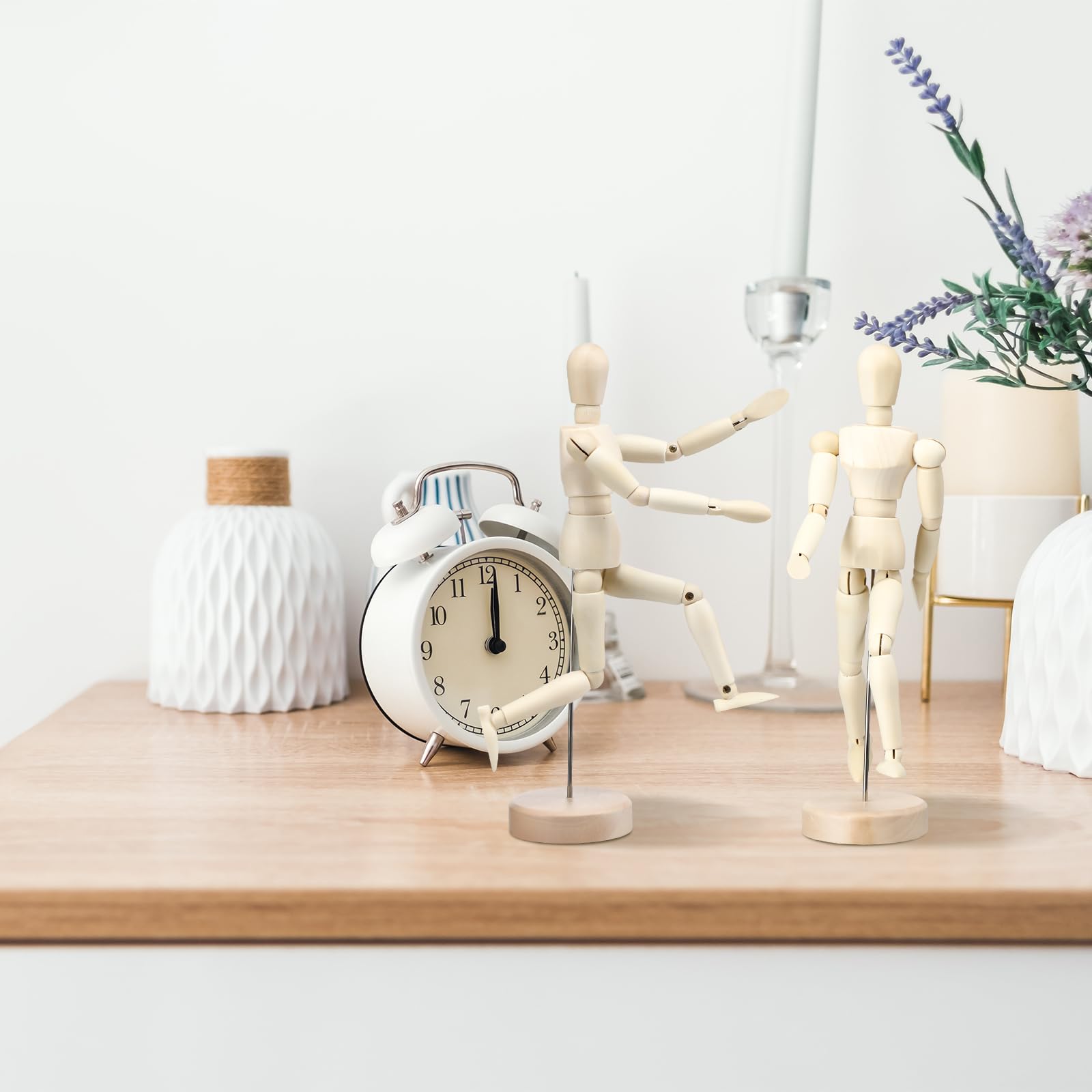 Soaoo Lot de 12 mannequins articulés en bois flexible pour artistes, croquis, dessin, peinture, décoration de bureau
