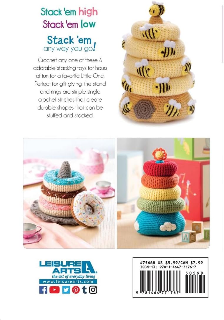 Leisure Arts Baby Stacks Crochet Book - Crochet Pattern Book with Step-by-Step Instructions, Stitch Techniques, and Designs for Beginners & Experienced Crafters