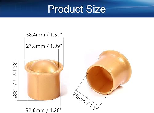 Miniatura 2 de Bettomshin Remates de tapa de barra de cortina, apto para barras de cortina de 1.102 in/1.1 pulgadas de diámetro exterior, tapón de extremo de barra