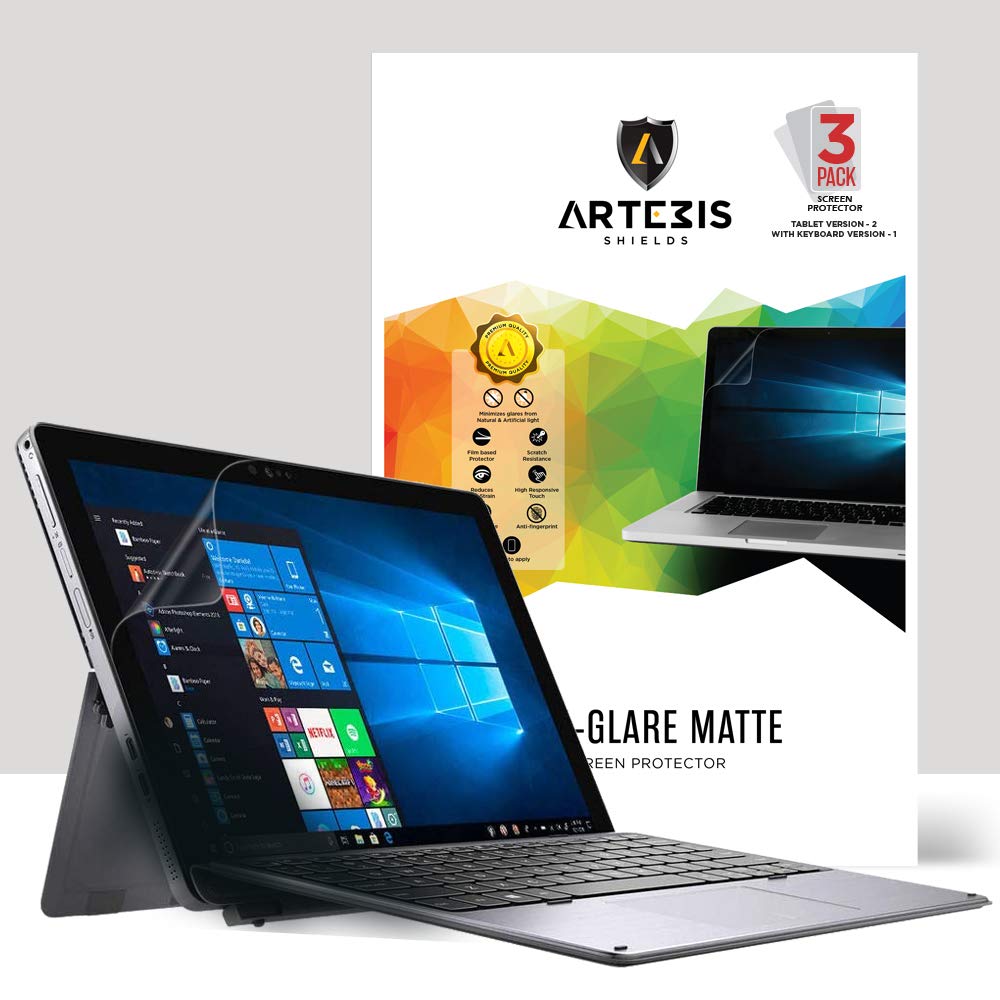 Artemis Shields Matte Anti Glare Screen Protector with Full Screen Coverage for Dell Latitude 12 7200 2in1 (T04J) 2 Pack compatible with and with out