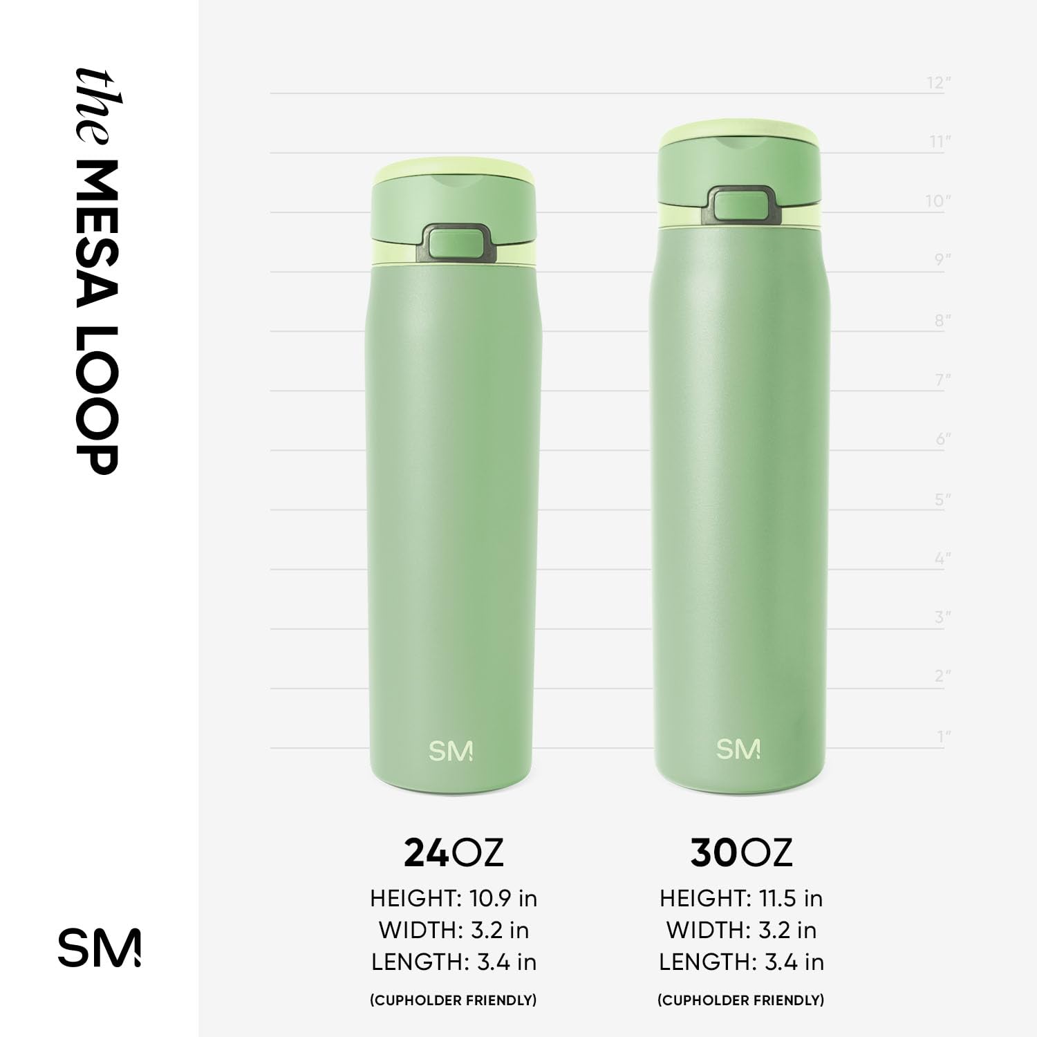 Amazon.com: Simple Modern Mesa Loop Water Bottle with Covered Straw and  Handle | 30oz Cup Holder Friendly Insulated Stainless Steel Bottles for  Travel, Sports and School | Avocado: Home & Kitchen