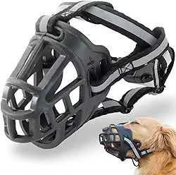 Focinheira Reforçada Silicone Ajustável Para Cachorros Todos Os Portes Bacon Born Pet (2)