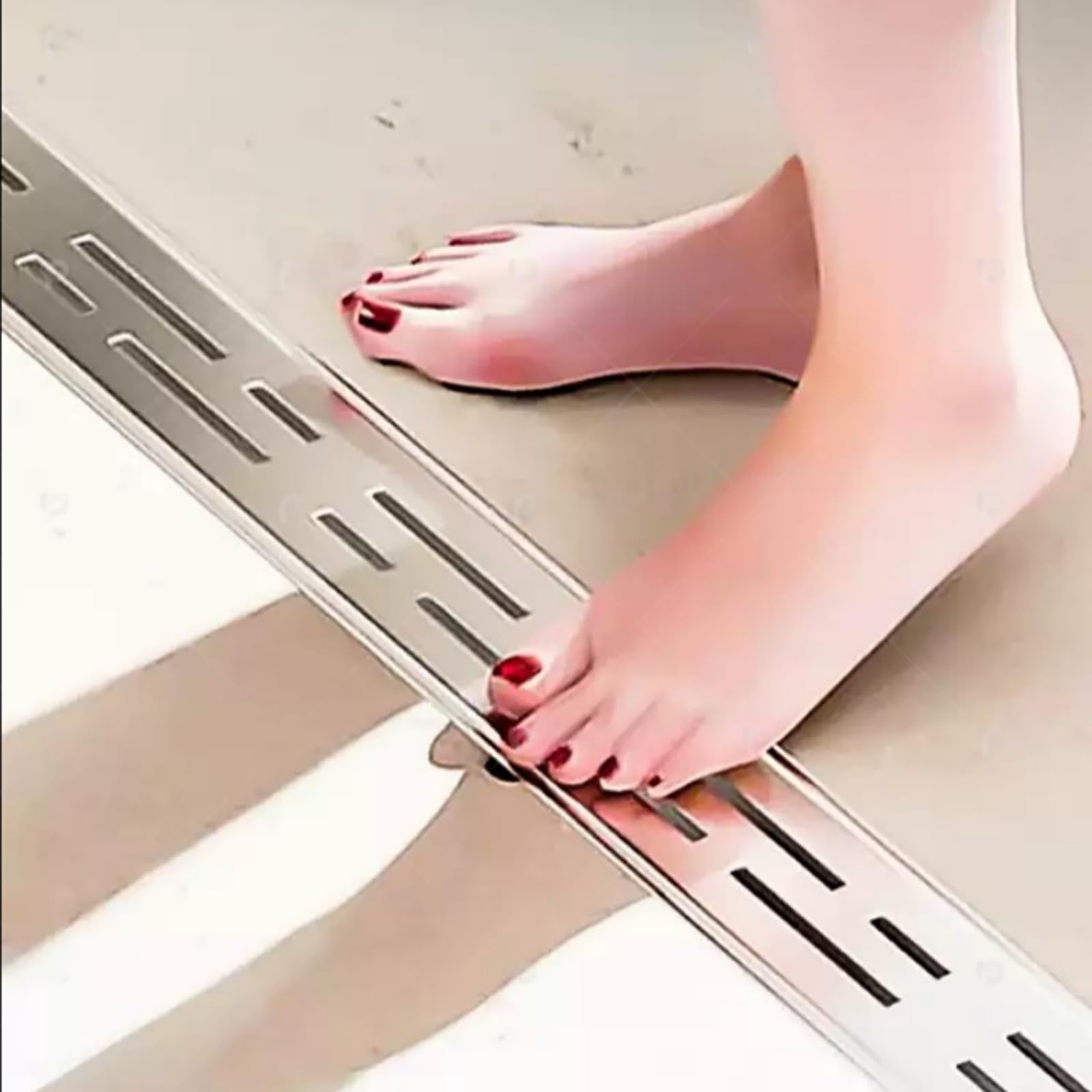 Kit de drainage linéaire en béton avec housse antidérapante pour jardin