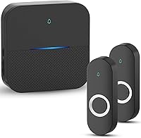 Vista 1 de AIDA - Timbre inalámbrico iluminado para el hogar, timbre impermeable con batería de 1,000 pies de alcance, 5 niveles de volumen con 58 tonos