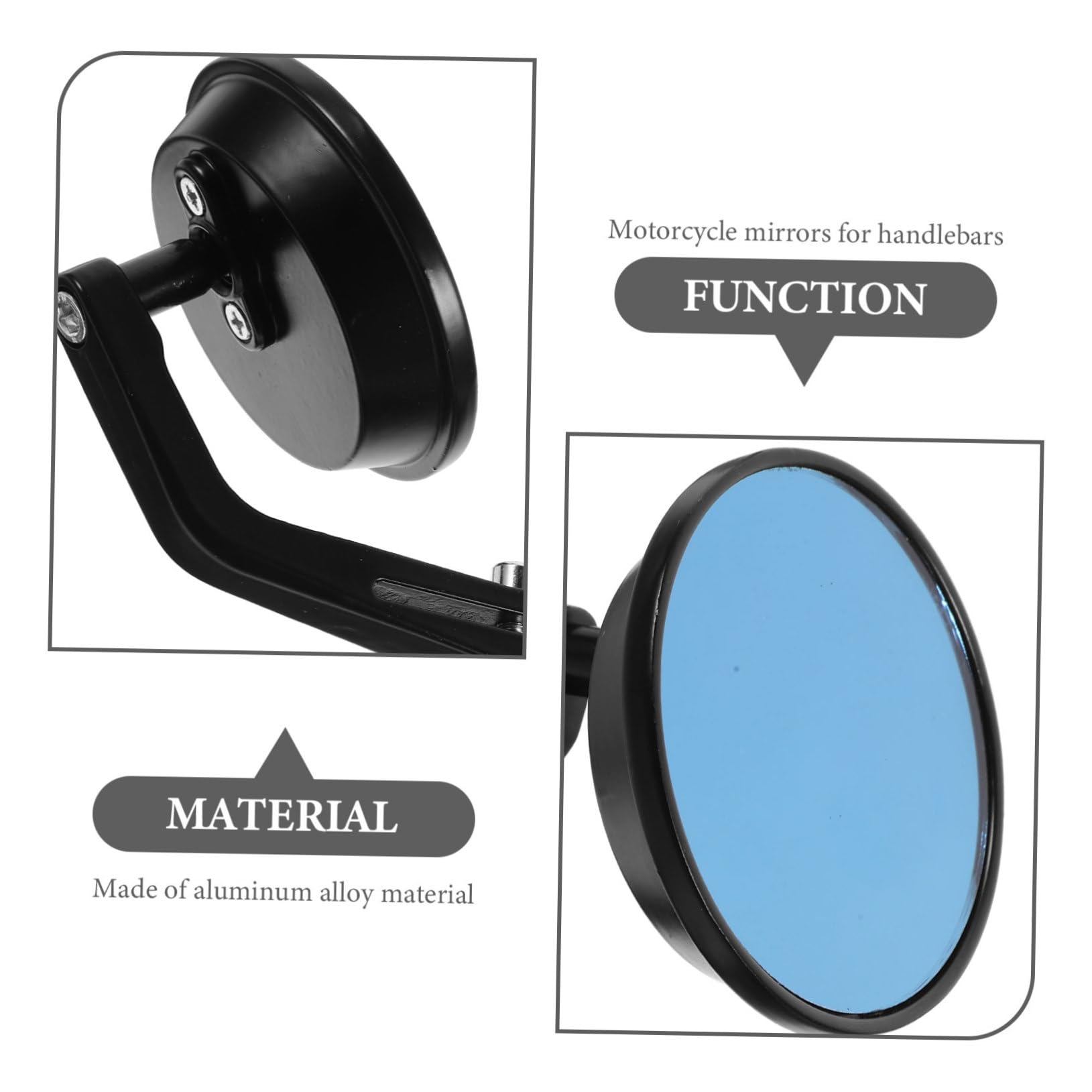 2 Paires Miroir Modifié Rétroviseurs Guidon Miroir Modifié Miroirs Rétroviseurs Rétroviseur Bar End Miroirs
