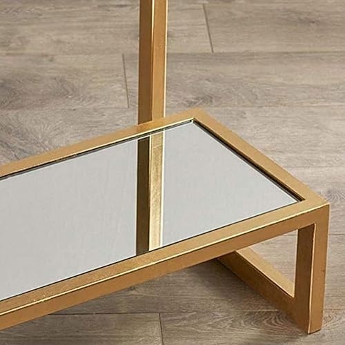 Miniatura 7 de Mesa de Centro Mesa de centro en forma de G, mesa auxiliar cuadrada creativa, parte superior de vidrio y metal con acento e acento decorativo para