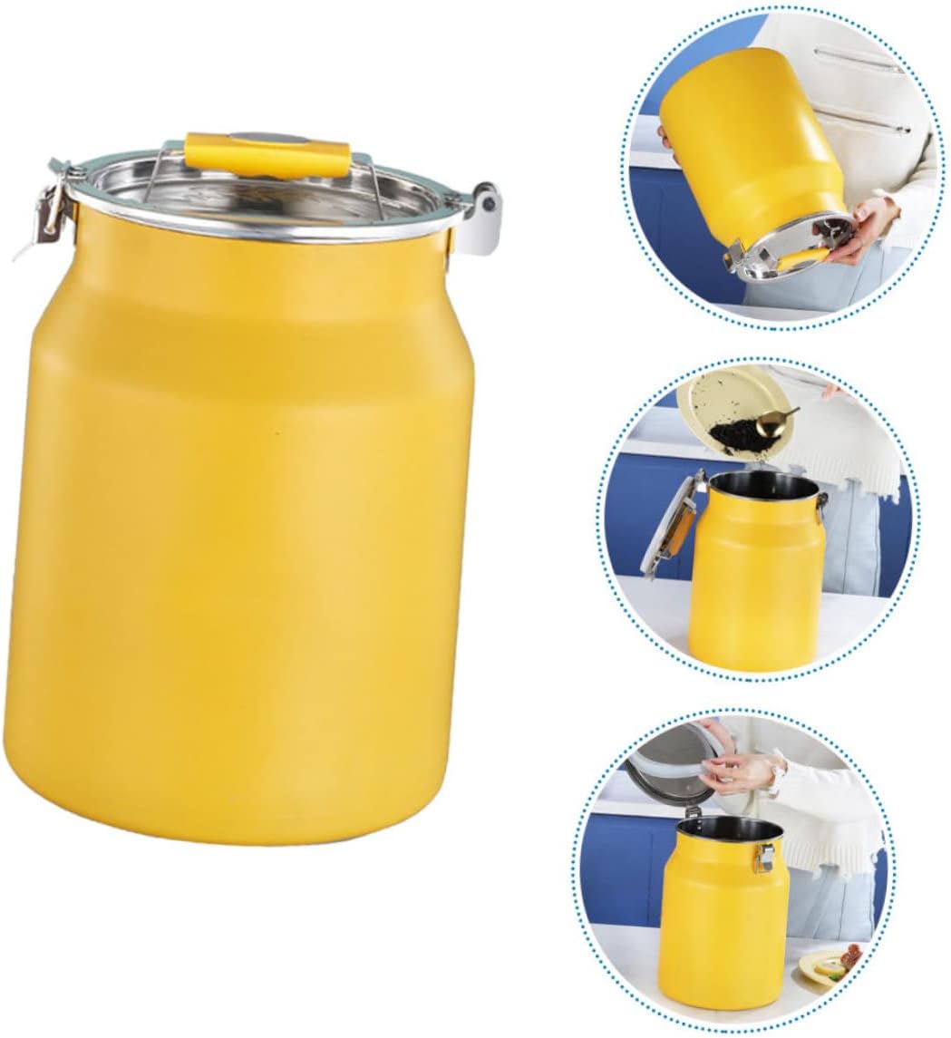 Stainless Steel Multi Function Flour Bucket Sealed Rice Storage Container with Measuring Cup for Kitchen Pantry Home Use