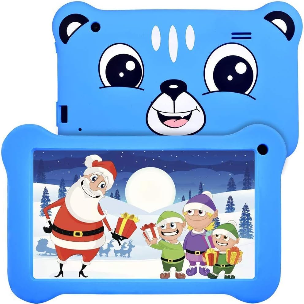 Tablet for Kids, 7 inch Kids Tablet Android 9.0 2GB 16GB Learning Tablet with IPS Eye Protection Screen Dual Cameras WiFi GMS Certified Kids Proof Children Tablets Parent Control, Blue