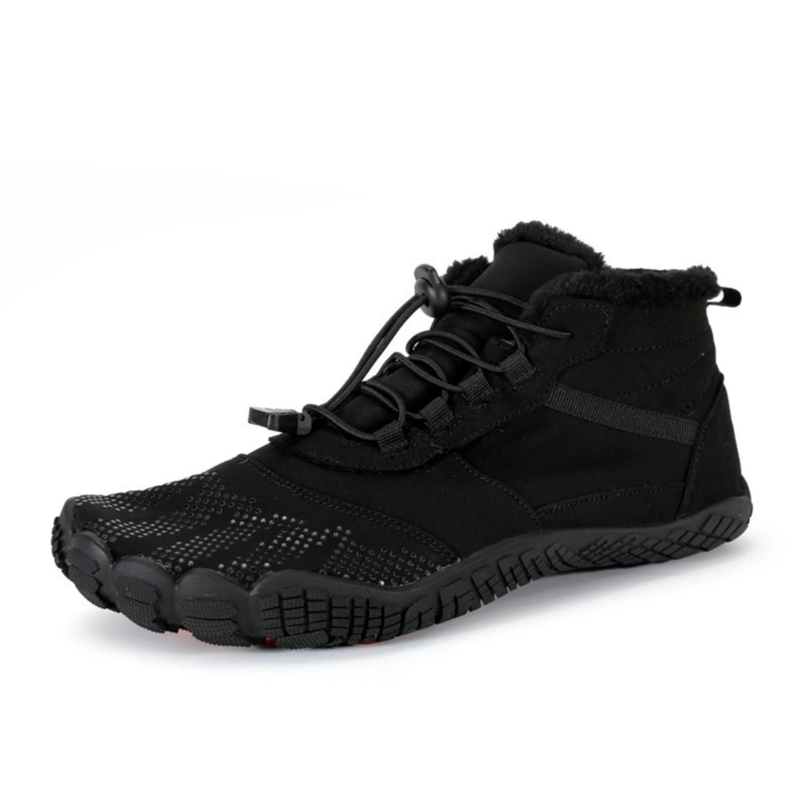 Winter Hike Barefoot Boots Women Men Warm Slip On Faux Fur Lined Ankle Booties Lace Up Zero Drop